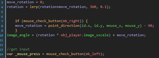 Snippet of the linear interpolation code.